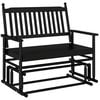 vidaXL Glider Bench Black 118x70x104.5 cm Solid Wood Poplar