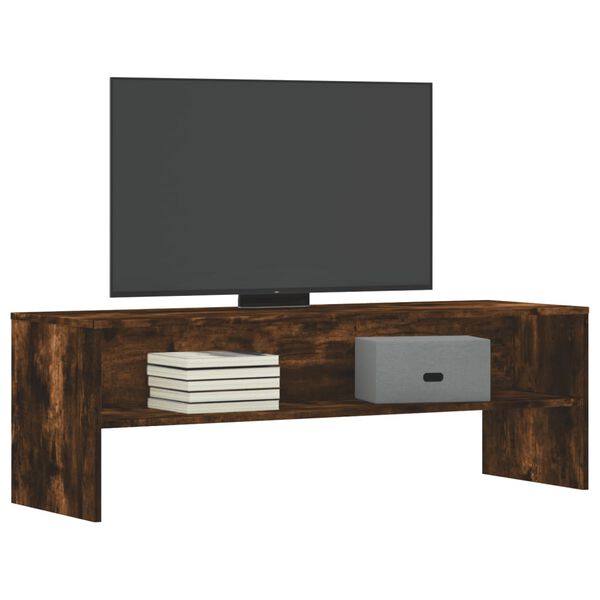 vidaXL TV Cabinet Smoked Oak 120x40x40 cm Engineered Wood