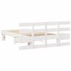vidaXL Bed Frame with Headboard White 90 x 200 cm Solid Pine Wood