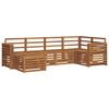 vidaXL Outdoor Sofa Set 6 pcs Natural Polyester