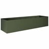 vidaXL Garden Planter Olive Green 280 x 80 x 60 cm Cold-rolled Steel