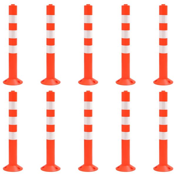 vidaXL Traffic Control Bollards 10 pcs 75 cm PE