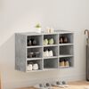 vidaXL Shoe Cabinet Concrete grey 77.5 x 30 x 51 cm Engineered Wood