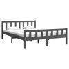 vidaXL Bed Frame without Mattress Grey Solid Wood 120x200 cm