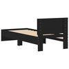 vidaXL Bed Frame without Mattress with Headboard Black 75x190 cm Small Single