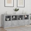 vidaXL Sideboard with LED Lights Concrete Grey 163x37x67 cm