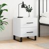 vidaXL Bedside Cabinet White 40x35x47.5 cm Engineered Wood