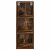 vidaXL Hanging Cabinet Smoked Oak 30 x 29.5 x 80 cm Engineered Wood