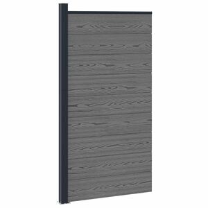vidaXL Fence Panel 95 x 186 cm WPC and Aluminium Grey