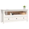 vidaXL TV Cabinet White 114x35x52 cm Solid Wood Pine