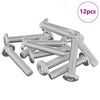 vidaXL Head Lock Screw 12 pcs Silver M6 x 30 mm Steel