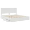vidaXL Storage Bed with Headboard White 200 x 200 cm Engineered Wood