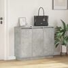 vidaXL LED Sideboard Concrete Grey 90 x 32 x 75 cm Engineered Wood
