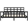 vidaXL Bed Frame without Mattress Black 200x200 cm Solid Wood Pine