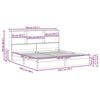 vidaXL Bookcase Bed Frame Wax Brown 180 x 200 cm Solid Pine Wood
