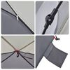vidaXL Beach Tent 3-Person Grey Quick Release Waterproof