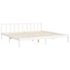 vidaXL Bed Frame without Mattress White Solid Wood Pine