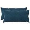 vidaXL Cushion with Pillow HEERLEN 2 pcs Blue Velvet