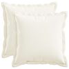 vidaXL Cushion with Pillow HOUTEN 2 pcs White Faux Linen