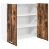 vidaXL Hanging Cabinet Riga Smoked Oak 80 x 31 x 80 cm Engineered Wood