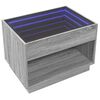 vidaXL Coffee Table with Infinity LED Grey Sonoma 70x50x50 cm