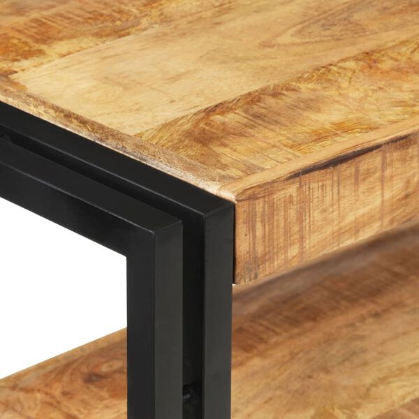vidaXL Console Table 120x30x75 cm Rough Mango Wood