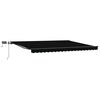 vidaXL Retractable Awning Manual Black 400 x 300 cm Fabric