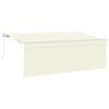 vidaXL Retractable Awning Cream 400 x 200 cm Polyester and Aluminium