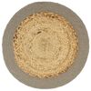 vidaXL Placemats 6 pcs Natural and Grey 38 cm Jute and Cotton