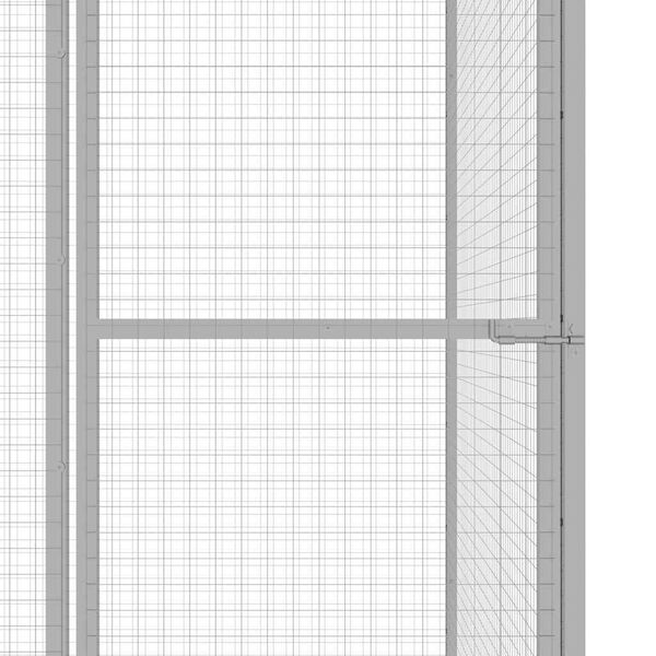 vidaXL Cat Cage 4.5x1.5x1.5 m Galvanised Steel