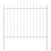 vidaXL Garden Fence White 170 x 165 cm Powder-Coated Steel