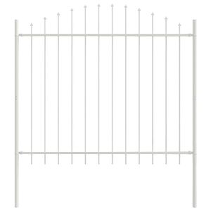 vidaXL Garden Fence White 170 x 165 cm Powder-Coated Steel