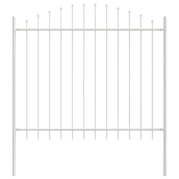 vidaXL Garden Fence White 170 x 165 cm Powder-Coated Steel
