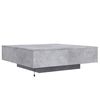 vidaXL Coffee Table with LED Lights Concrete Grey 100x100x31 cm