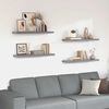 vidaXL Floating Wall Shelves 4 pcs Grey 90x23.5x3.8 cm MDF