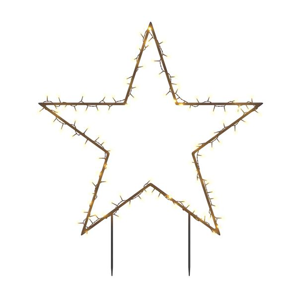 vidaXL Christmas Light Decoration with Spikes Star 115 LEDs 85 cm