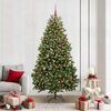 vidaXL Artificial Christmas Tree Green 210 cm PVC and Metal