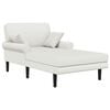 vidaXL Chaise Longue White Faux leather