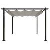 vidaXL Garden Gazebo with Retractable Roof 3x3 m Cream