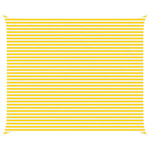 vidaXL Sun Shade Sail Yellow and White 6 x 5 m 100% Polyester Oxford