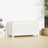 vidaXL Garden Storage Box White 115x49x60 cm Solid Wood Pine
