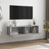 vidaXL TV Wall Cabinet Grey Sonoma 120x30x30 cm Engineered Wood