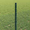 vidaXL Fence with Post Green 0.5 x 50 m Steel and PVC