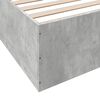 vidaXL Bed Frame without Mattress Concrete Grey 180x200 cm Super King