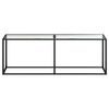 vidaXL Console Table Transparent 220x35x75.5cm Tempered Glass