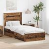 vidaXL Bed Frame with Headboard Old Wood 90 x 190 cm Engineered Wood