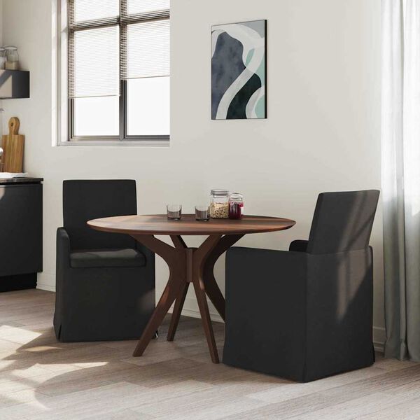 vidaXL Dining Chairs 2 pcs Black 57 x 67 x 95 cm Fabric