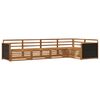vidaXL Outdoor Sofa Set 5 pcs Natural 323 x 164.5 x 73 cm