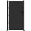 vidaXL Garden Gate with Lock Black 100 x 175 cm Powder-coated steel