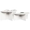 vidaXL Coffee Table 2 pcs White Solid pine wood